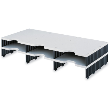 Aufbaueinheit trio 6 Fächer grau/schwarz Aufbaueinheit trio 6 Fächer grau/schwarz - Bild-Darstellung des Produktes 1