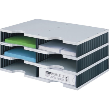 Sortierstation styrodoc Duo 6 Fächer grau/schwarz Sortierstation styrodoc Duo 6 Fächer grau/schwarz - Bild-Darstellung des Produktes 1