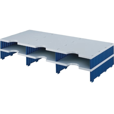Aufbaueinheit trio 6 Fächer grau/blau Aufbaueinheit trio 6 Fächer grau/blau - Bild-Darstellung des Produktes 1