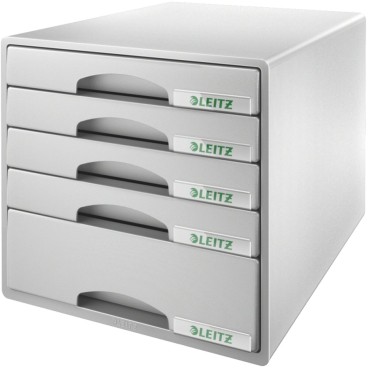 Schubladenbox Plus 5 Schubladen Polystyrol grau Schubladenbox Plus 5 Schubladen Polystyrol grau - Bild-Darstellung des Produktes 1