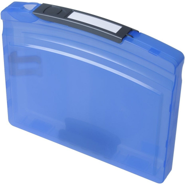 Dokumentenbox 'go-case' A4 mit steckbarer Mechanik/Niederhalter blau transluzent Dokumentenbox 'go-case' A4 mit steckbarer Mechanik/Niederhalter blau transluzent - Bild-Darstellung des Produktes 1