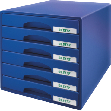 Schubladenbox Plus 6 Schubladen Polystyrol blau Schubladenbox Plus 6 Schubladen Polystyrol blau - Bild-Darstellung des Produktes 1