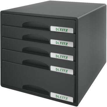 Schubladenbox Plus 5 Schubladen Polystyrol schwarz Schubladenbox Plus 5 Schubladen Polystyrol schwarz - Bild-Darstellung des Produktes 1