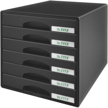 Schubladenbox Plus 6 Schubladen Polystyrol schwarz Schubladenbox Plus 6 Schubladen Polystyrol schwarz - Bild-Darstellung des Produktes 1