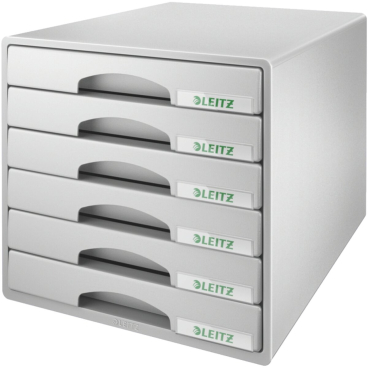 Schubladenbox Plus 6 Schubladen Polystyrol grau Schubladenbox Plus 6 Schubladen Polystyrol grau - Bild-Darstellung des Produktes 1