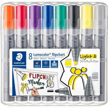 Flipchartmarker Lumocolor ca. 2-5 VE=8 Farben Flipchartmarker Lumocolor ca. 2-5 VE=8 Farben - Bild-Darstellung des Produktes 1