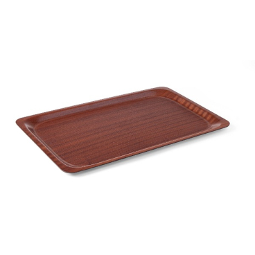 Serviertablett, rechteckig, rutschfest, laminiert, AmerBox, Mahagoni, 430x610mm 507018 - Bild-Darstellung des Produktes 1