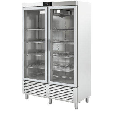 KBS Edelstahlkühlschrank | KU 1300 G | Edelstahl | mit Glastüren KU 1300 G - Bild-Darstellung des Produktes 1