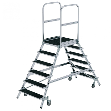 MUNK Podestleiter fahrbar R13 Korund 2x6 Stufen 1 Stück - Bild-Darstellung des Produktes 1
