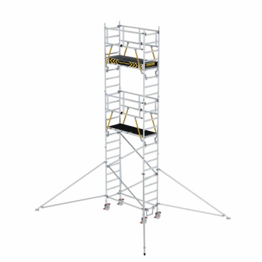 MUNK Rollgerüst FlexxTower SGX ergo mit klappbaren Dreieckauslegern und Schwenkfuß Plattformgröße 1,80x0,60m Arbeitshöhe 7,59m Arbeitshöhe: 7,59 m - Bild-Darstellung des Produktes 1