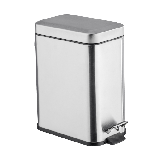WENKO Square Treteimer, Edelstahl, 5 Liter