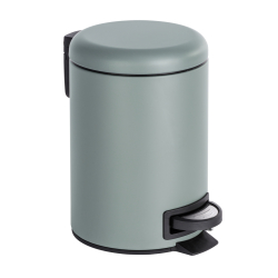 Wenko-Wenselaar GmbH & Co. KG WENKO Kosmetikeimer Leman, 3 Liter, Hochwertiger Mülleimer mit Tretfunktion, Farbe: Grau 22148100