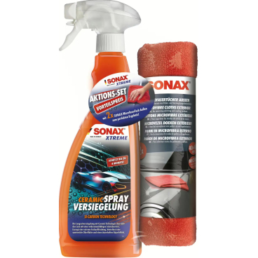 SONAX XTREME Ceramic SprayVersiegelung inkl. Microfasertuch, Set 1 Set = 1x 750 ml Sprayflasche, 2x Microfasertuch Außen - Bild-Darstellung des Produktes 1