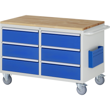 Montagewagen 1145x650x795mm 6xSchub-TA Top 25mm lichtgrau/enzianblau Montagewagen 1145x650x795mm 6xSchub-TA Top 25mm lichtgrau/enzianblau - Bild-Darstellung des Produktes 1