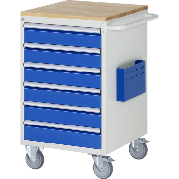 Montagewagen 580x650x975mm 6xSchub-TA Top 25mm lichtgrau/enzianblau Montagewagen 580x650x975mm 6xSchub-TA Top 25mm lichtgrau/enzianblau - Bild-Darstellung des Produktes 1