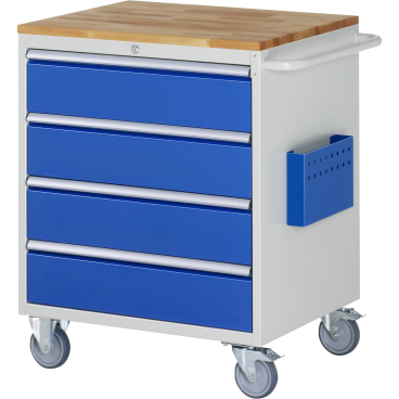 Montagewagen 770x650x975mm 4xSchub-TA Top 25mm lichtgrau/enzianblau Montagewagen 770x650x975mm 4xSchub-TA Top 25mm lichtgrau/enzianblau - Bild-Darstellung des Produktes 1