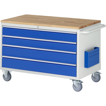 Montagewagen 1145x650x795mm 4xSchub-TA Top 25mm lichtgrau/enzianblau Montagewagen 1145x650x795mm 4xSchub-TA Top 25mm lichtgrau/enzianblau - Bild-Darstellung des Produktes 1