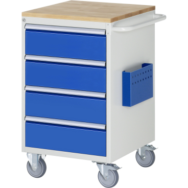 Montagewagen 580x650x975mm 4xSchub-TA Top 25mm lichtgrau/enzianblau Montagewagen 580x650x975mm 4xSchub-TA Top 25mm lichtgrau/enzianblau - Bild-Darstellung des Produktes 1