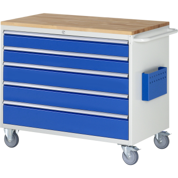 Montagewagen 1145x650x975mm 5xSchub-TA Top 25mm lichtgrau/enzianblau Montagewagen 1145x650x975mm 5xSchub-TA Top 25mm lichtgrau/enzianblau - Bild-Darstellung des Produktes 1