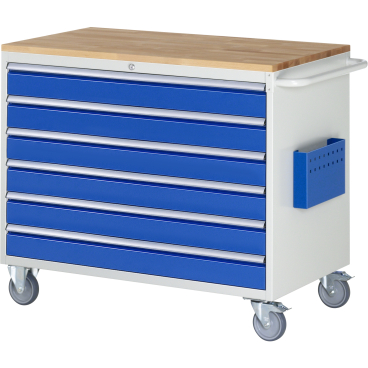 Montagewagen 1145x650x975mm 6xSchub-TA Top 25mm lichtgrau/enzianblau Montagewagen 1145x650x975mm 6xSchub-TA Top 25mm lichtgrau/enzianblau - Bild-Darstellung des Produktes 1