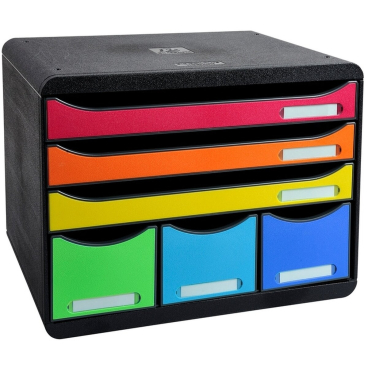 Schubladenbox Store-Box Iderama 6 Schubladen A4 Querformat 27x35,5x27,1cm harlekin Schubladenbox Store-Box Iderama 6 Schubladen A4 Querformat 27x35,5x27,1cm harlekin - Bild-Darstellung des Produktes 1