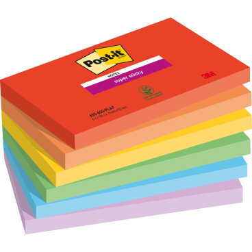 Haftnotiz Super Sticky Notes Playful Collection 127x76mm 90 Blatt sortiert VE=6 Blöcke Haftnotiz Super Sticky Notes Playful Collection 127x76mm 90 Blatt sortiert VE=6 Blöcke - Bild-Darstellung des Produktes 1