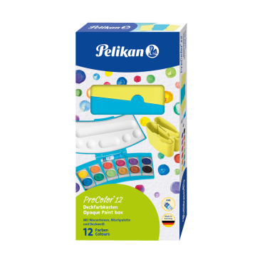 Farbkasten ProColor - 12 Farben türkis/neongelb. Farbkasten ProColor - 12 Farben türkis/neongelb. - Bild-Darstellung des Produktes 1