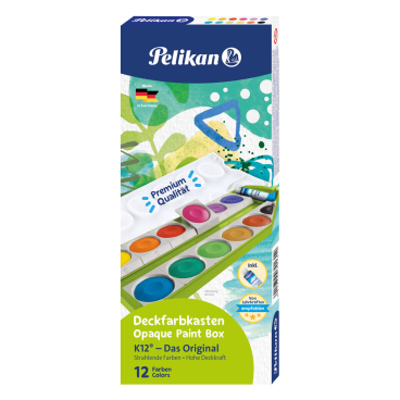 Deckfarbkasten 735K/12 - 12 Farben + 1 Deckweiß grün. Deckfarbkasten 735K/12 - 12 Farben + 1 Deckweiß grün. - Bild-Darstellung des Produktes 1