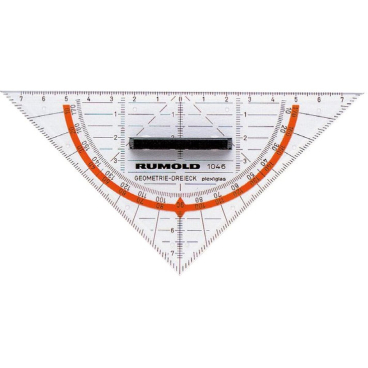 Geometrie-Dreieck 16cm Acryl mit abnehmbaren Griff Geometrie-Dreieck 16cm Acryl mit abnehmbaren Griff - Bild-Darstellung des Produktes 1