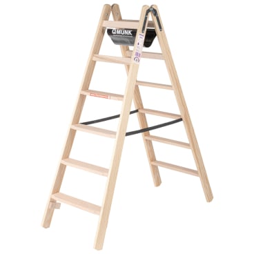 MUNK Holz Stufen-Stehleiter 2x6 Stufen 1 Stück - Bild-Darstellung des Produktes 1
