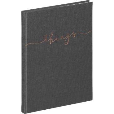 Notizbuch A5 things 96 Blatt blanko grau Notizbuch A5 things 96 Blatt blanko grau - Bild-Darstellung des Produktes 1