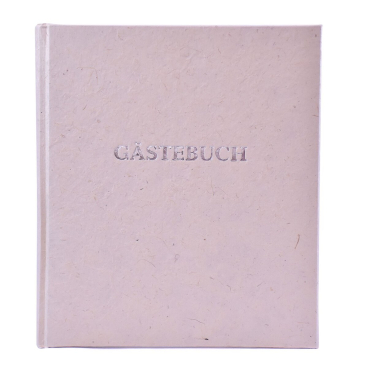 Gästebuch - 21 x 24 cm mit Wortprägung creme. Gästebuch - 21 x 24 cm mit Wortprägung creme. - Bild-Darstellung des Produktes 1