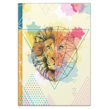 Notizbuch Lion - A4 Hardcover 96 Blatt blanko. Notizbuch Lion - A4 Hardcover 96 Blatt blanko. - Bild-Darstellung des Produktes 1