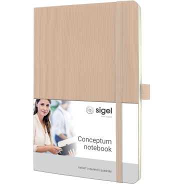 Notizbuch Conceptum A5 97 Blatt Softcover kariert 80g beige Notizbuch Conceptum A5 97 Blatt Softcover kariert 80g beige - Bild-Darstellung des Produktes 1