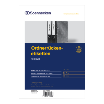 Ordneretikett 66309 breit/kurz selbstklebend weiß 400 Stück Ordneretikett 66309 breit/kurz selbstklebend weiß 400 Stück - Bild-Darstellung des Produktes 1