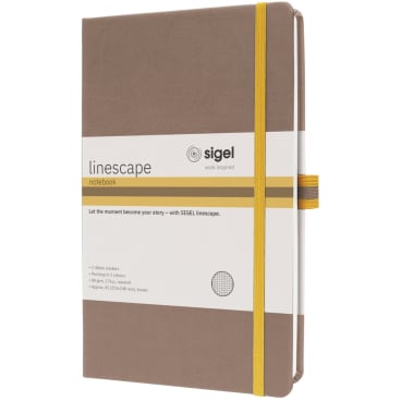 Notizbuch Linescape ca. A5 176 Seiten Hardcover kariert 80g braun Notizbuch Linescape ca. A5 176 Seiten Hardcover kariert 80g braun - Bild-Darstellung des Produktes 1