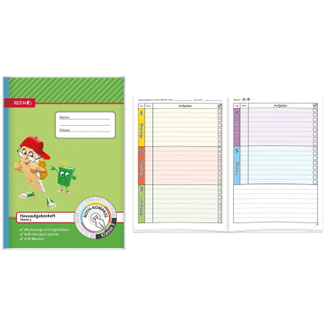 Hausaufgabenheft Klasse 3 - A5 96 Seiten Schutzhülle. Hausaufgabenheft Klasse 3 - A5 96 Seiten Schutzhülle. - Bild-Darstellung des Produktes 1