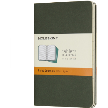 Notizheft Cahier Pocket A6 liniert Kartoneinband VE=3 Stück myrtengrün Notizheft Cahier Pocket A6 liniert Kartoneinband VE=3 Stück myrtengrün - Bild-Darstellung des Produktes 1