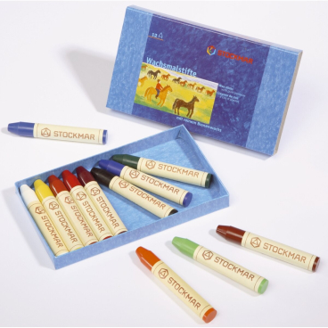 Wachsmalstifte - 12 Farben. Wachsmalstifte - 12 Farben. - Bild-Darstellung des Produktes 1