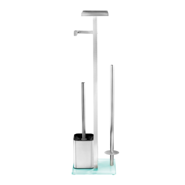 WENKO Debar Stand WC-Garnitur mit Ablage Farbe: Weiß, satiniert 