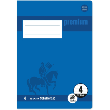 Schulheft Premium A5 32 Blatt liniert Schulheft Premium A5 32 Blatt liniert - Bild-Darstellung des Produktes 1