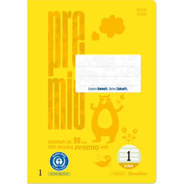 Schulheft Green A5 liniert Lineatur 1 16 Blatt farbig mit Motiv Schulheft Green A5 liniert Lineatur 1 16 Blatt farbig mit Motiv - Bild-Darstellung des Produktes 1