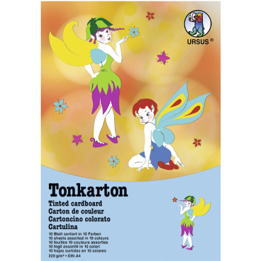 Tonkarton 220g/qm A4 VE=10 Bogen 10 Farben sortiert Tonkarton 220g/qm A4 VE=10 Bogen 10 Farben sortiert - Bild-Darstellung des Produktes 1