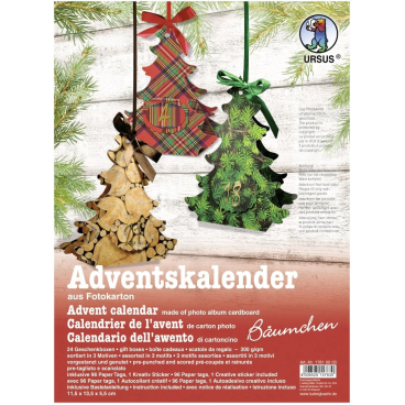 Adventskalender-Set Geschenkboxen Bäumchen 11,5x13,5x5,5cm Adventskalender-Set Geschenkboxen Bäumchen 11,5x13,5x5,5cm - Bild-Darstellung des Produktes 1