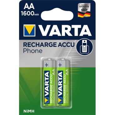 VARTA RECHARGE ACCU Phone AA 1600mAh Blister 2 VARTA RECHARGE ACCU Phone AA 1600mAh Blister 2 - Bild-Darstellung des Produktes 1