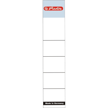 Einsteckrückenschild schmal VE=10 Stück weiß Einsteckrückenschild schmal VE=10 Stück weiß - Bild-Darstellung des Produktes 1