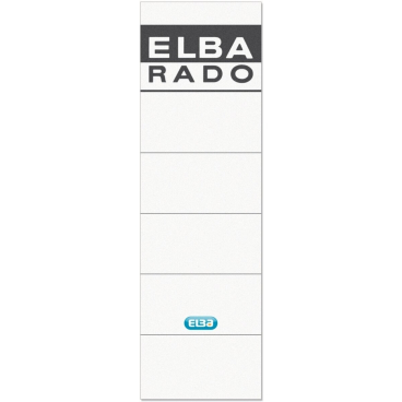 Ordnerrückenschild für Elba selbstklebend kurz/breit VE=10 Stück weiß Ordnerrückenschild für Elba selbstklebend kurz/breit VE=10 Stück weiß - Bild-Darstellung des Produktes 1
