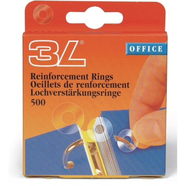 Lochverstärkungsringe PP transparent VE=500 Stück Lochverstärkungsringe PP transparent VE=500 Stück - Bild-Darstellung des Produktes 1