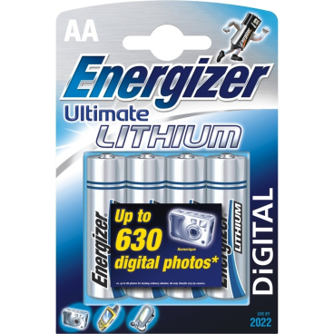 Batterien Ultimate Mignon/LR6 Lithium digital VE=4 Stück Batterien Ultimate Mignon/LR6 Lithium digital VE=4 Stück - Bild-Darstellung des Produktes 1