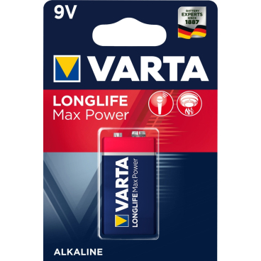 VARTA LONGLIFE Max Power 9V Blister 1 VARTA LONGLIFE Max Power 9V Blister 1 - Bild-Darstellung des Produktes 1